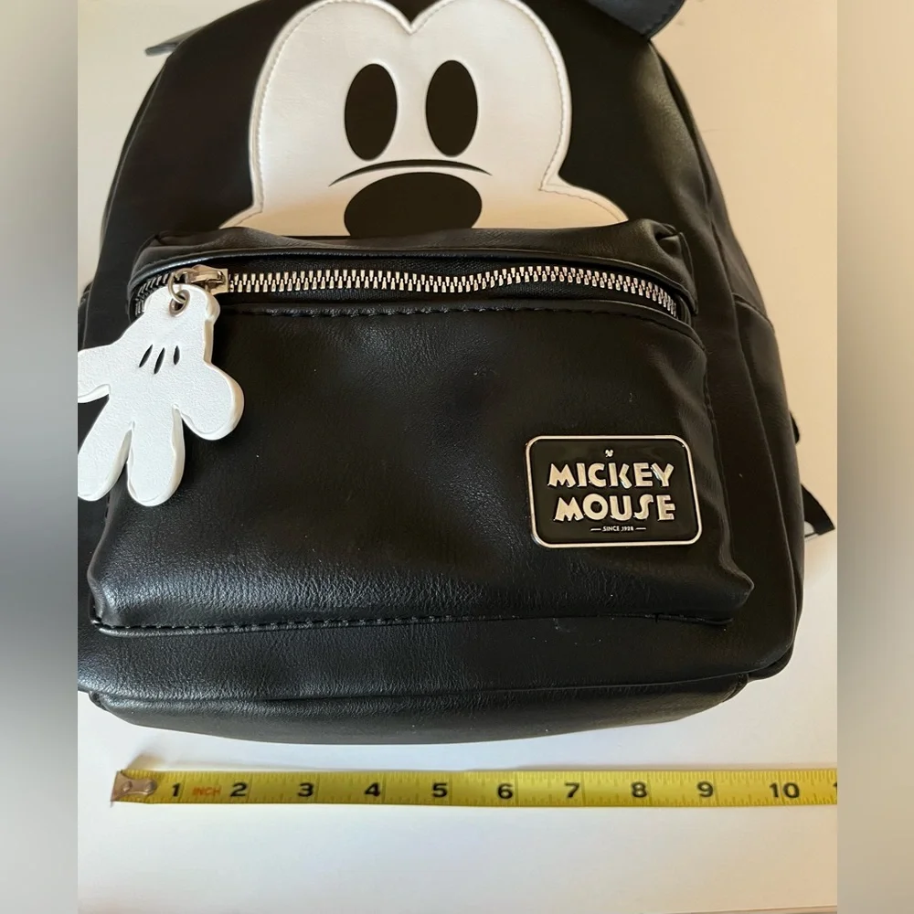 Disney Mickey Mouse 3D Character Ears Faux Leather Mini Backpack Purse